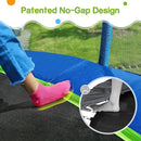 Zupapa Trampolines No-Gap Design 1500 LBS Weight Capacity 16 15 14 12 10 8FT for Kids Children with Safety Enclosure Net Outdoor Backyards Large Recreational Trampoline by TinyTreasures Baby Boutique