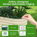 Raised Garden Bed 6.5X2X1.4 FT Galvanized Planter Raised Beds, Metal Planter Box for Vegetables,Flowers, Herbs, and Succulents (Ivory) by GreenHaven Gardens