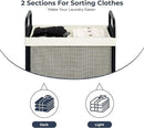 STO STO Laundry Hamper 2 Section, 100L Rolling Laundry Sorter Cart with Removable and Washable Liner Bag, Rolling Clothes Hamper with Metal Handle for Laundry Room and Bedroom by CozyNest Decor