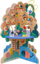 Manhattan Toy Playground Adventure Wooden Toddler Activity Center with Gliders, Abacus Track, Spinners, Spring Toys and Bead Runs by TinyTreasures Baby Boutique
