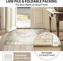 Washable Area Rugs 9'x12' Non-Slip Modern Abstract Soft for Living Room Entryway Bedroom Nursery, Print Pattern, Neutral Brown Gray by TinyTreasures Baby Boutique