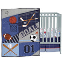 Lambs & Ivy Baby Sports 3-Piece Football/Basketball Baby Crib Bedding Set by TinyTreasures Baby Boutique
