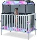 Porayhut Portable Baby Crib Net Safety Mesh Tent,Pop up Infant Mosquito Net, See Through Canopy Netting Cover for Baby&Toddler to Keep Baby from Climbing Out. by TinyTreasures Baby Boutique