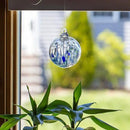 Luke Adams Glass | 3" Mini Glass Tree of Life | Handmade Ornament | Hanging Garden Gazing Ball | Indoor Outdoor Home Décor | (Blue) by CozyNest Decor