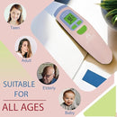 Amplim Non-Contact Forehead Thermometer for Adults, Kids & Infants | Ampmed No-Touch Medical Grade Temporal Fever Thermometer with Case, Nurse Accessories for Work, FDA-Cleared Pink Termometro Digital by TinyTreasures Baby Boutique