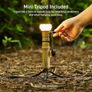 ELECOM NESTOUT Outdoor Camping LED Lantern w/ Mini Tripod, Dimmable USB Powered Soft LED Light, IP44 Water Dust Resistant, 10-350 Lumen, Portable Lamp for NESTOUT Power Bank, Beige (LAMP-1) by CozyNest Decor