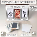 Inkless Hand and Footprint Kit, Baby Keepsake Plaque & Baby Shower Gifts - Ideal as Mom To Be Gift, Nursery Picture Frames, Clean Touch Hand and Footprint Kit (Style 1 - Design 1) by TinyTreasures Baby Boutique