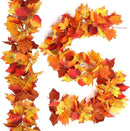 Joyhalo 2 Pack Fall Leaves Garland Indoor Outdoor Fall Decor,Hanging Maple Leaves Garland for Mantle, Door Frame,Fireplace and Thanksgiving Decor by CozyNest Decor