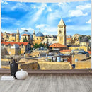 AMM Western Wall Tapestry Jerusalem Old City Church Tapestry for Bedroom Aesthetic Mediterranean Landscape Tapestries Wall Hanging for Living Room Dorm Office 80 x 60 Inch by CozyNest Decor