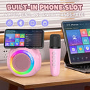 Hockvill Mini Karaoke Machine for Kids with Microphone, Bluetooth Toddler Karaoke Toy with LED Lights, Rechargeable Portable Speaker for Girls & Boys Ages 3-10, Children’s Day & Birthday Gift Ideas by TinyTreasures Baby Boutique