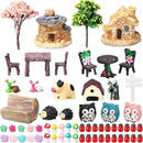 Skylety 64 Pieces Miniature Garden Accessories Mini Animals Miniature Ornament Kit Animal Figurines Miniature Micro Landscape Accessories for Dollhouse Decoration Plant House Decor by GreenHaven Gardens
