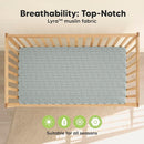 KeaBabies 2-Pack Muslin Crib Sheets for Boys, Girls - 100% Organic Cotton Fitted Baby Crib Mattress Sheet, Soft Breathable Standard Toddler Bed Cover Bedding Set, Neutral, Durable 52x28 (Nordic) by TinyTreasures Baby Boutique