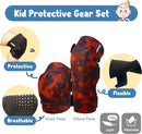 Soft-Style Kids Knee and Elbow Pads with Bike Gloves, Flexible Impact-Resistant Gear for Ages 2-11, Designed for Balance Bikes, Roller-Skating, and Skateboarding by TinyTreasures Baby Boutique