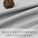 Grey Short Small Window Room Darkening Curtains 54 Inches Long 2 Panel for Bedroom Basement Boho Linen Soundproof Blackout Gray Thermal Curtains for Winter Insulated Drapes Cafe Back Tab 52x54 Length by CozyNest Decor