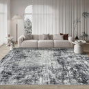 9x12 Area Rugs for Living Room Rug Washable: Modern Large Rug for Dining Room Bedroom Carpet Non Slip 9 by 12 Indoor Abstract Nursery Home Office Black Grey by TinyTreasures Baby Boutique