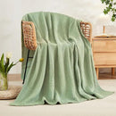 EMME Cotton Blanket Twin XL for Bed Soft Muslin Blankets 66"x90" Lightweight Breathable Layering Bedspread Coverlet All Season Gauze, Sage Green by CozyNest Decor