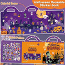 2 Set Halloween Reusable Sticker Books for Toddlers 3+, Halloween Stickers for Kids, Sticker Book for Toddlers 3+ Years, Halloweens Gifts for Kids Girls Boys by TinyTreasures Baby Boutique
