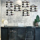 2Pcs Wall Mounted Wine Stemware Rack, Metal Hanging Wine Glass Display Holde Holds 3 Bottles, Elegant Storage for Kitchen Dining Room Bar Wine Cellar by CozyNest Decor