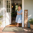 Yimobra Welcome Mat Outdoor Indoor, All-Season Waterproof Front Door Mat Outside Entrance, All-Weather Heavy Duty Non-Slip Doormat, Low Profile Porch Patio Entrance Mats, 47x24, Beige by CozyNest Decor