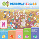 Interactive Search and Find Activity Books for Kids Ages 3-5, Toddler Travel Games Toys for Car Airplane, Road Trip Activities for Kids 4-8, Educational Preschool Learning Toys Gift with a Talking Pen by TinyTreasures Baby Boutique