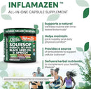 Clean Nutra Soursop Supplement Moringa Sea Moss Black Seed Oil Berberine Turmeric Resveratrol Quercetin Greens Bitters Boswellia Bitter Melon Burdock Root Antioxidant Support 90 Capsules by CozyNest Decor