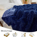 XeGe Luxury Faux Fur Throw Blanket, Blue Soft 50x60 Fluffy Blanket Throw, Shaggy Plush Decorative Couch Blanket, Cute Furry Bed Throw Holidy Fuzzy Lap Blanket for Kids Women Men Teen Girls Royal Blue by CozyNest Decor