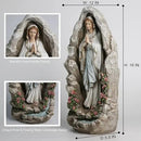 Our Lady of Lourdes Statue - 18 Inches Virgin Mary Statue Catholic Garden Decor, Our Lady of Lourdes Grotto Sculpture for Home Yard Patio Lawn Hallway Decor by GreenHaven Gardens