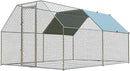 4ever2buy Chicken Runs for Yard with Cover, Large Metal Chicken Run Walk in Metal, Outside Dog Kennel with Roof, Flat Roofed Outdoor Kennel for Cats(9.2’Lx12.47’Wx6.4’H) by GreenHaven Gardens
