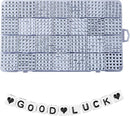 1400pcs Letter Beads, 6x6 mm Acrylic Alphabet Beads, Beads for Jewelry and Bracelet Making, in 28 Grid Box (White and Black) by TinyTreasures Baby Boutique