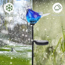 Afirst Solar Bluebird Garden Stake Lights - Hand Blown Glass Decorative Garden Pathway Lights Outdoor Waterproof Bird Glass Stakes by GreenHaven Gardens