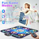 Dance Mat, 2025 Light Up 8-Button Dance Pad with Wireless Bluetooth, Upgraded Flowing Light Control System with Stands, Kids Toys Music Games Birthday for 3-12 Year Old Boys Girls by TinyTreasures Baby Boutique
