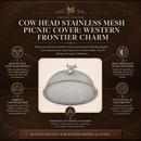 Cow Head Stainless Mesh Picnic Cover by Arthur Court Designs