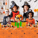 2 Pcs Halloween Tablecloth - Plastic Halloweens Spider Webs Table Cloth, Orange Disposable Rectangle Spiderweb Table Cover for Halloween Party Decorations Supplies Favors Tables Decor, 108 x 54 Inch by CozyNest Decor