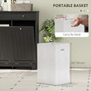 HOMCOM Laundry Hamper Cabinet with 2 Removable Baskets, Tilt Out Laundry Hamper Cabinet with 2 Drawers and 2 Beadboard Doors, Laundry Cabinet Bathroom Storage Cabinet, Black by CozyNest Decor
