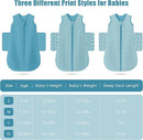 SWEET DOLPHIN Baby Sleep Sack 12-18 Months - 100% Cotton 2-Way Zipper TOG 0.5 Infant Wearable Blanket, Newborn Essentials Toddler 3 Pack Sleeping Sacks - Peacock Blue by TinyTreasures Baby Boutique