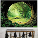 FENDROM Tree Cave Tapestry,Misty Forest Fairy Tale Wall Hanging Natural Jungle Sunshine Through Scenery Aesthetic tapestries for Living Room Bedroom Office Spring Decoration by CozyNest Decor