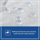 Sealy Baby Stain Protection Fitted Waterproof Infant Crib Mattress Protector Pad and Toddler Bed Cover, Durable and Comfortable Topper, Machine Washable and Dryer Friendly, 52” x 28”- White by TinyTreasures Baby Boutique