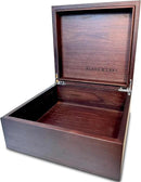 Blake & Lake Wooden Box with Hinged Lid - Solid Walnut Wood Eco Box - Wood Storage Box with Lid - Wooden Keepsake Box - Decorative wooden boxes with lids (Walnut) by CozyNest Decor