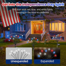 4th of July Decorations Solar Garden Lights, Fourth of July Red White and Blue Light Solar Lights Outdoor, Waterproof Patriotic Decor with 9 LED 2 Lighting Modes for Independence Day, 4 Pack by GreenHaven Gardens