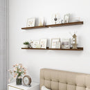 Picture Ledge Shelf, Wood Floating Shelves Set of 4, 24 inch Picture Ledge Shelves, Photo Ledge Nursery Book Shelves Wall Mounted for Living Room Kids' Room Bedroom, Color Walnut by TinyTreasures Baby Boutique