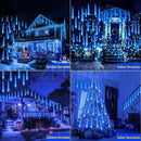 Christmas Lights Outdoor Meteor Shower Lights 24-Tube 576LEDs Snow Falling Rain Cascading Icicle Light for Xmas Tree Christmas Decorations Wedding Party Holiday Garden Decor, UL Plug Blue by GreenHaven Gardens