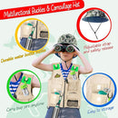 ESSENSON Outdoor Explorer Kit & Bug Catcher Kit with Vest, Outdoor Toy Gift for 3 4 5 6 7 8+ Year Old Boys Girls Kids Binoculars, Magnifying Glass, Butterfly Net, Camping, Adventure by TinyTreasures Baby Boutique