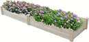 BTExpert 8ft x 2ft Horticulture Raised Garden Beds Elevated Planting Divisible Large Wooden Planter Box Kit Stand for Vegetable Herbs Flower Backyard Patio Balcony Bed Liner Outdoor Clear Natural Wood by GreenHaven Gardens