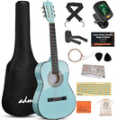ADM Beginner Acoustic Classical Guitar 36 Inch Nylon Strings Wooden Guitar Bundle Kit for Kid Boy Girl Student Youth Guitarra Online Lessons with Gig Bag, Strap, Tuner, Strings, Picks, Socal Green by TinyTreasures Baby Boutique