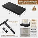 fuqing Floating Shelves for Wall, Bathroom Shelf Wall Mounted for Storage, Shelves with Invisible Bracket for Bedroom, Kitchen, Living Room, Farmhouse Small Book Shelf, 16 Inch Set of 2, Black