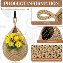 Wall Hanging Baskets for Organizing - 3 Pack Hanging Fruit Basket with 6 Pcs Strong Hooks, Handwoven Onion Storage Teardrop Home Onion Basket for Fruits Vegetable Potato Kitchen Storage(Light Linen) by CozyNest Decor