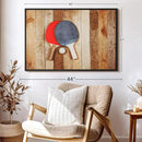 ElephantStock Ping Pong Wall Art - Horizontal Framed Canvas - 1-Piece Living Room Wall Decor - Photography Canvas Print - Brown and Red Decor for Wall - 40" X 27" by CozyNest Decor