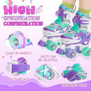 PAPAISON Adjustable Roller Skates for Girls Illuminating Wheels, Kids Toddler Rollerskates Ages 4-6 5-8 8-12 by TinyTreasures Baby Boutique