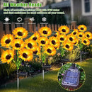 Sunflower Solar Lights Outdoor Decor, 6 Pack Solar Garden Decor 36 Waterproof Solar Sunflower Outdoor Lights for Garden Patio,Flower Bed, Pathway, Gift for Women, Mom, Grandma (6 Pack) by CozyNest Decor