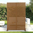 FENCY Outdoor Privacy Screen, 72" H×47" W Metal Privacy Screen, Outdoor Freestanding Privacy Screen & Panels for Deck Patio Balcony(Brown-Louvered) by GreenHaven Gardens